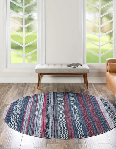 Vista 14 de Unique Loom Yara Collection - Alfombra Axel (7' 10" cuadrada, verde/marfil)
