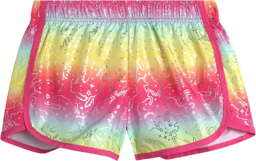 Vista 5 de Body Glove Pantalones cortos deportivos para niñas Paquete de 4 pantalones cortos deportivos Dolphin para niñas, para deportes, correr, gimnasio