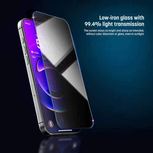 Vista 5 de magglass Protector de pantalla de privacidad diseñado para iPhone 11, protector de pantalla de vidrio templado antiespía resistente a las huellas