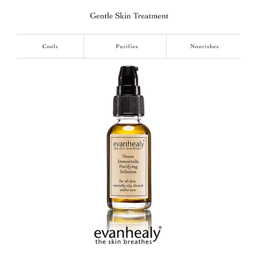 Vista 4 de evanhealy Neem Immortelle Purifying Infusion Suero de aceite facial y limpiador para pieles congestionadas y sensibles Suero minimizador