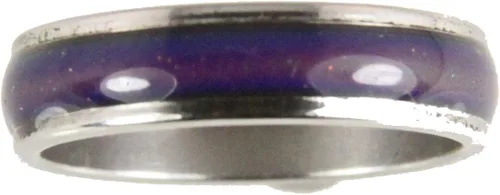 Vista 4 de Anillos de estado de ánimo de 0.236in de acero inoxidable sin fin de banda de colores arco iris