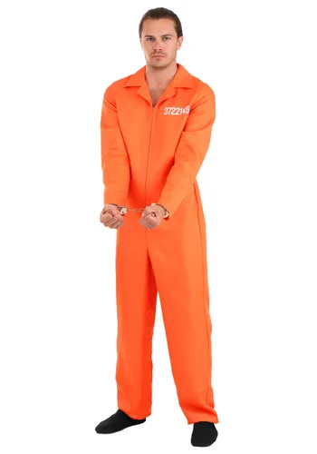 Vista 2 de Overol de Prisión Naranja para Hombre Multicolor