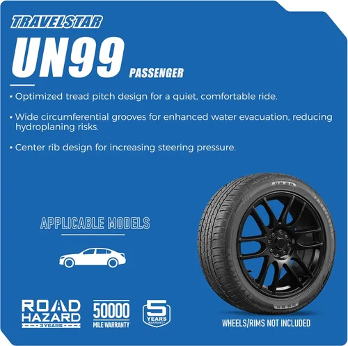 Vista 2 de Juego de 2 (dos) Travelstar UN99 All Season 185/60R15 84H All Season Neumático radial para automóvil de pasajeros 185/60/15 - Incluye tres años