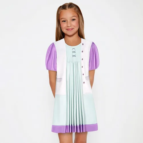 Vista 2 de Disfraz de bestia marina para niños, princesa, Maisie, aventura, Halloween, cosplay, juego de rol para niñas, trajes de pantalones elegantes