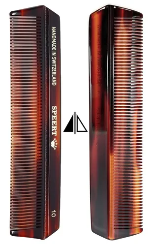 Vista 5 de #10 Peine de dientes estrechos hecho a mano Tortuga Havana Acetato fino recto fino desenredante Parting Grooming Teasing Peluquería Peluquería