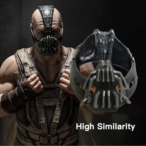 Vista 4 de Máscara Bane de The Dark Knight Rises, accesorios de disfraz de cosplay para hombres adultos