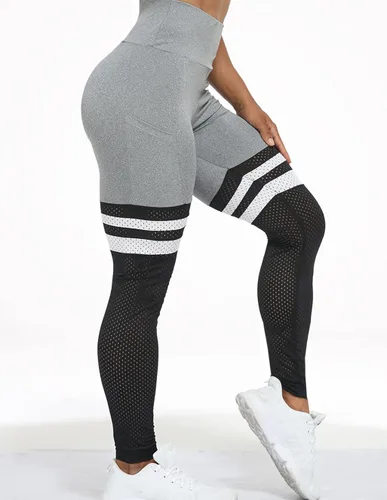 Vista 2 de CROSS1946 Leggings sin costuras para mujer, cintura alta, levantamiento de glúteos, entrenamiento, gimnasio, yoga