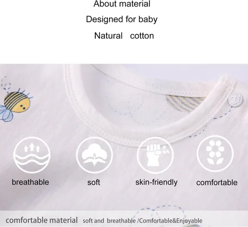 Vista 7 de pureborn Mameluco de algodón súper suave para bebés niños y niñas de 0 a 24 meses