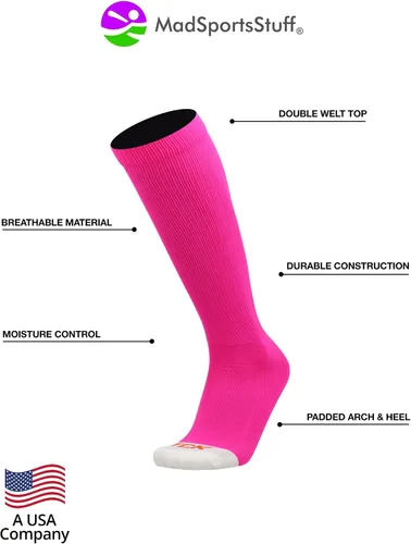 Vista 3 de MadSportsStuff - Calcetines de béisbol para niños, niñas, hombres o mujeres, tallas para jóvenes y adultos