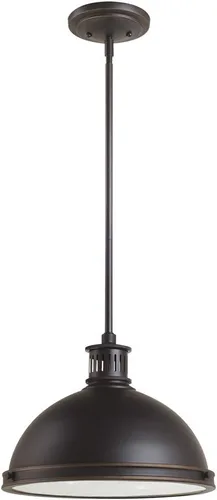 Vista 5 de Sea Gull Lighting One 65085-962-One - Colgante ligero, níquel cepillado