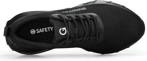 Vista 4 de GLANOUDUN Steel Toe Shoes for Men Lightweight Safety Work Shoe,Breathable Comfortable Tennis Working Footwear,Indestructible Steel Toe