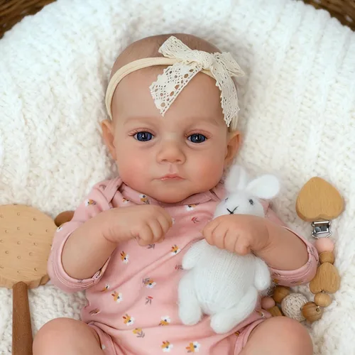 Vista 10 de SCOM Muñecas de bebé niña negra - Muñeca de bebé de cuerpo suave realista de 16 pulgadas, lindas muñecas de bebé de la vida real con ropa