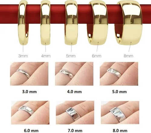 Vista 5 de Everstone Anillo plano personalizado con grabado mate y cepillado para hombres, mujeres, hombres, mujeres, para su novio, para novia, anillo