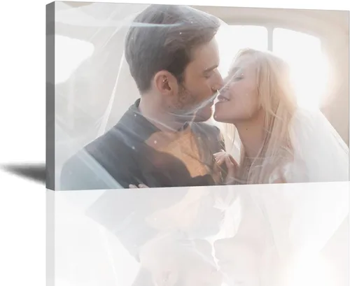 Vista 8 de LZIMU Impresiones de lienzo personalizadas con tus fotos, imágenes personalizadas de 4 x 6 pulgadas a lienzo para pared, personaliza tus fotos, arte