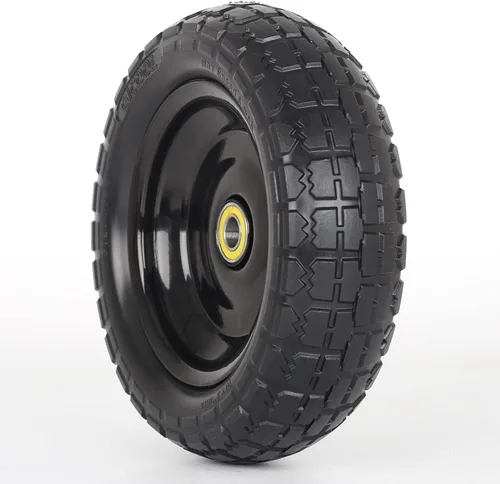 Vista 6 de GICOOL Neumático Sólido Sin Aire de 10" y Reemplazo de Rueda 4.10/3.50-4, con Orificio de Eje de 5/8", Cubo con Desplazamiento de 2.2", Compatible