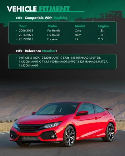 Vista 4 de SCITOO Kit de cadena de distribución adecuado para Acura ILX para Honda Civic HR-V 2006-2021 9-0743S S-1007 13620RNAA01 9-5726 14510RNAA01 9-5728
