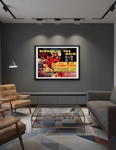 Vista 7 de Singin' in the Rain - Starring Gene Kelly Donald O’Connor and Debbie Reynolds - Vintage Film Movie Poster c.1952 - Master Art Print (Unframed) 6in x