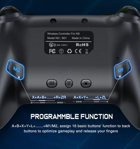 Vista 4 de Controlador de interruptor, controlador Switch Pro compatible con Nintendo Switch ControllerSwitch LiteOLED, controladores inalámbricos