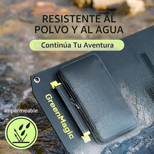 Vista 3 de Greenmagic Cargador de Batería Solar Portátil de 20 Vatios Ideal para Batería de Energía, Estación de Energía, Relojes Inteligentes, Teléfonos