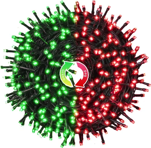 Vista 28 de JMEXSUSS Guirnalda de 250 luces LED que cambian de color, 11 modos, luces cálidas y multicolor para árbol de Navidad con luces de Navidad remotas al