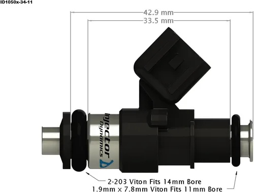 Vista 2 de Injector Dynamics ID1050X para Toyota Supra Turbo 93-98 / 2JZ-GTE 0.551 in Juego de 6