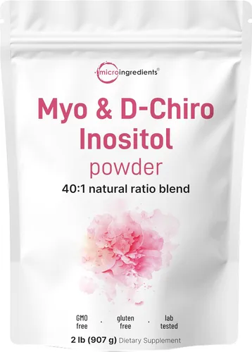 Vista 9 de Micro Ingredients Myo-Inositol y D-Chiro Inositol en polvo, 1 libra (221 porciones) Suplemento de inositol de proporción ideal 40:1 para mujeres