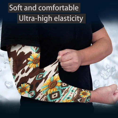 Vista 66 de CLOHOMIN Mangas para brazos, protección solar, mangas de compresión, cubierta de tatuaje para mujeres y hombres, manga deportiva atlética refrescante