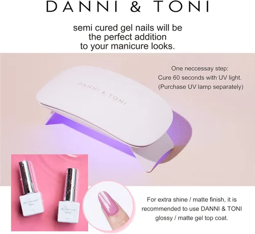 Vista 7 de DANNI & TONI Tiras de gel semicuradas para uñas de los pies, color burdeos (Garnet Gaze) Ojo de Gato, Calcomanías de uñas de gel Pedi Wraps 37