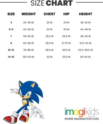 Vista 7 de SEGA Sonic The Hedgehog Knuckles The Tails - Conjunto de camiseta de natación raglán