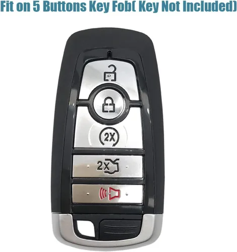 Vista 2 de Funda para llavero de TPU para Ford Escape Expedition Explorer F150 F250 F350 F450 Mustang Lincoln Aviator Key Fob