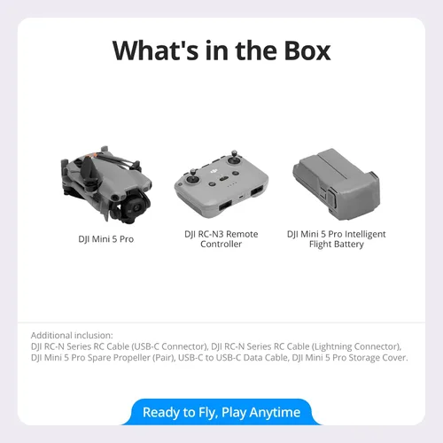 Vista 7 de DJI Mini 5 Pro, dron ultraligero y plegable con cámara, CMOS de 1 pulgada, detección omnidireccional de obstáculos, ActiveTrack 360°, rotación