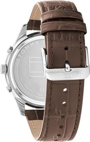 Vista 3 de Tommy Hilfiger 1710501 - Caja de acero inoxidable y correa de cuero para hombre color marrón Marrón