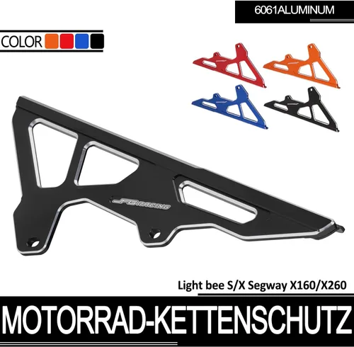 Vista 6 de JFG RACING Sur Ron - Protectores de cadena, protector de cadena para motocross, cubierta protectora CNC para Surron Sur Ron Light Bee S/X Segway