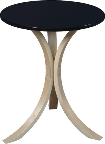 Vista 7 de Niche Mia Bentwood - Mesa auxiliar redonda, color nogal moca, beige