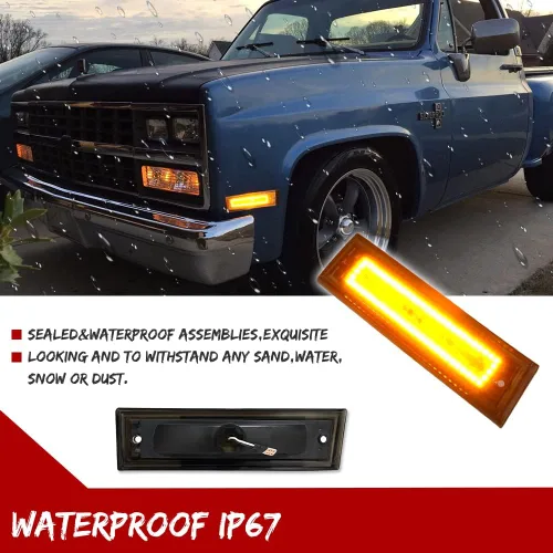 Vista 5 de Para 1981 1982 1983 1984 1985 1986 1987 1988 1989 1990 1991 Chevy GMC C/K 1500 2500 C10 C20 Suburban Blazer Jimmy Luces LED de Marcador Lateral