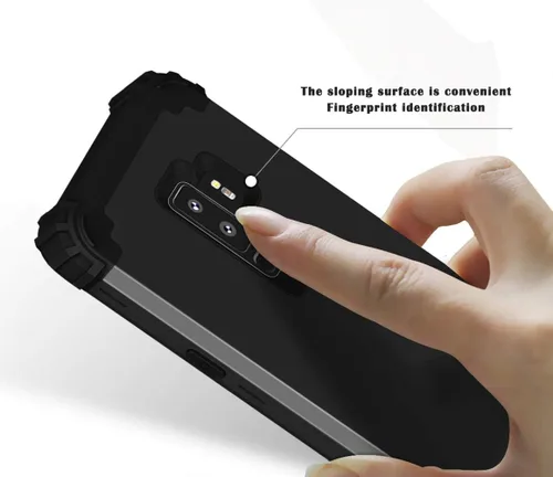 Vista 7 de Funda de teléfono para Samsung Galaxy S9 Plus, cubierta dura, a prueba de golpes, de silicona suave, híbrida, tres capas, resistente, protección