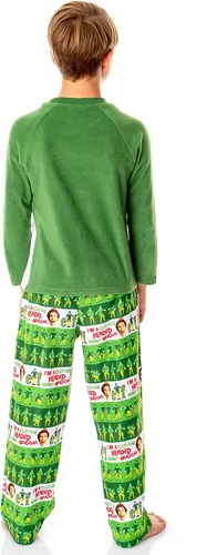 Vista 2 de INTIMO Elf The Movie - Conjunto de pijama para niños con cabeza de algodón Ninny-Muggins, Multi colorido