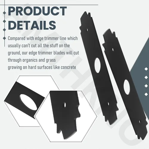 Vista 5 de AMTHKNO AC04215 - Cuchilla reversible de acero endurecido resistente, para repuesto Ryobi de 8 pulgadas, compatible con los modelos de bordes