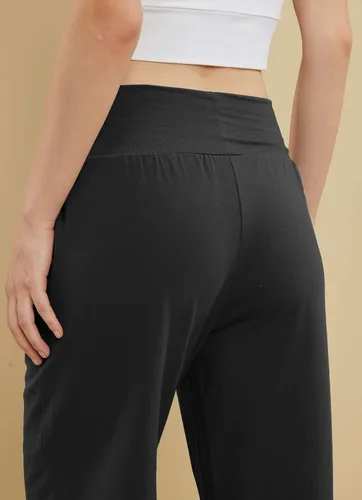 Vista 5 de YLDUJ AMUM Pantalones deportivos de pierna ancha para mujer