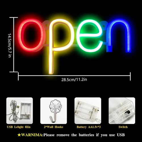 Vista 97 de Letrero de neón de amor para dormitorio, USB o batería, luz de neón para pared, luz de neón LED como letreros de pared de neón para niñas, letrero