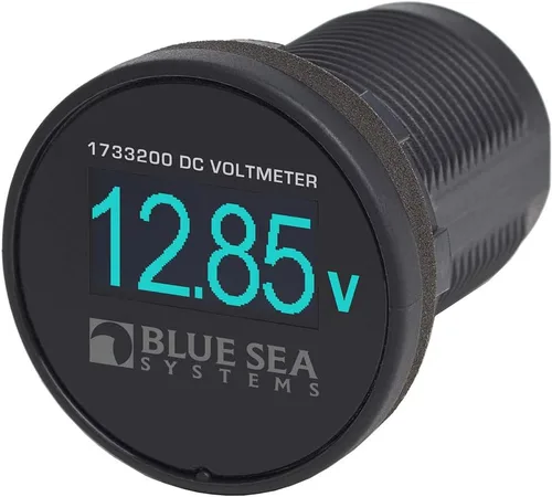 Vista 6 de Blue Sea Systems - Mini medidores OLED para marina, RV y más Azul