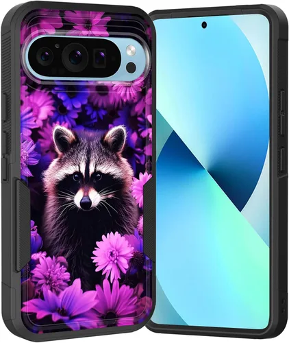 Vista 151 de Funda para Pixel 6A, Híbrida de Doble Capa de Servicio Pesado Resistente a Prueba de Golpes PC Duro + Funda Protectora de Silicona Suave para Google