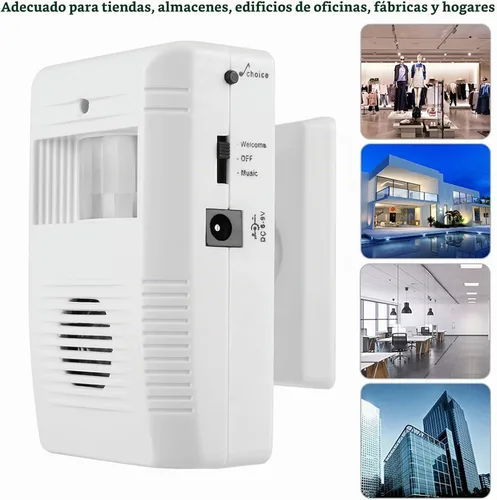 Vista 4 de Sensor de bienvenida, sensor independiente, sensor de movimiento, timbre de puerta de 16 música, alarma de bienvenida para puerta, alarma de entrada
