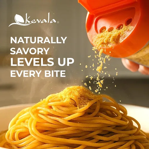Vista 6 de Kevala Levadura nutricional fortificada premium – escamas grandes – condimento vegano – bajo en sodio – alternativa al queso – Kosher – Sin gluten