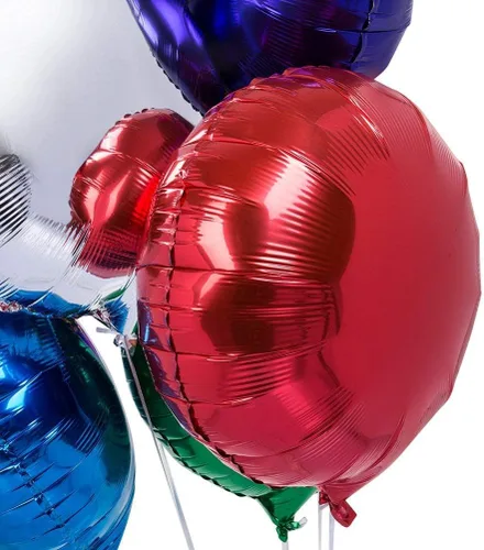 Vista 3 de 50 globos de aluminio multicolor, 18 pulgadas, 7 colores para decoraciones de fiestas Globos de helio, autosellantes, reutilizables