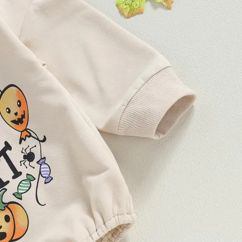 Vista 5 de Gueuusu Sudadera de Navidad para bebé niño y niña, sudadera bordada con letras de Papá Noel, mameluco de manga larga