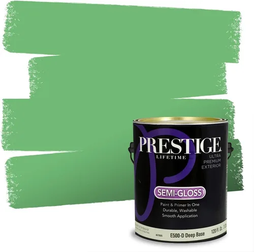 Vista 32 de PRESTIGE Pintura exterior e imprimación en uno, aloe, plano, 1 galón