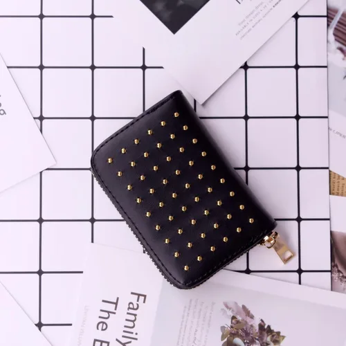 Vista 5 de Abc Story Cute piel órgano monedas Key Billetera Titular de la tarjeta cartera con cierre para mujer