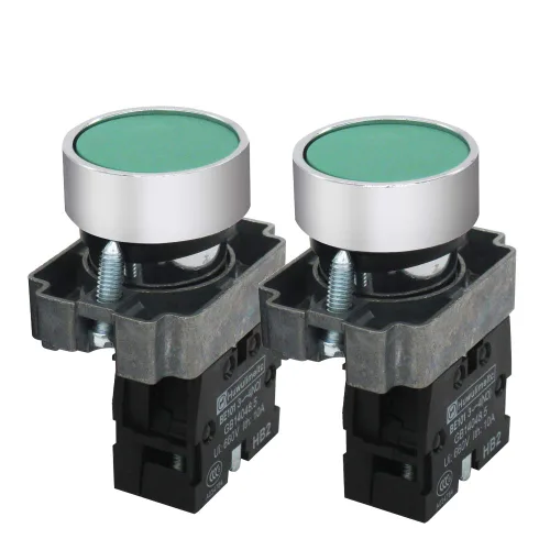 Vista 19 de mxuteuk 2pcs 1 NO 0.866 in Interruptor de botón momentáneo SPST Negro 660V 10A HB2-BA21-HH