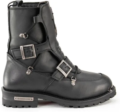 Vista 5 de Milwaukee Leather MBM9076 Botas de cuero tácticas tipo logger negras para hombre con mejora de hebilla - 7